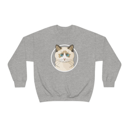 Ragdoll Circle | Crewneck Sweatshirt - Detezi Designs-31849718993966160420