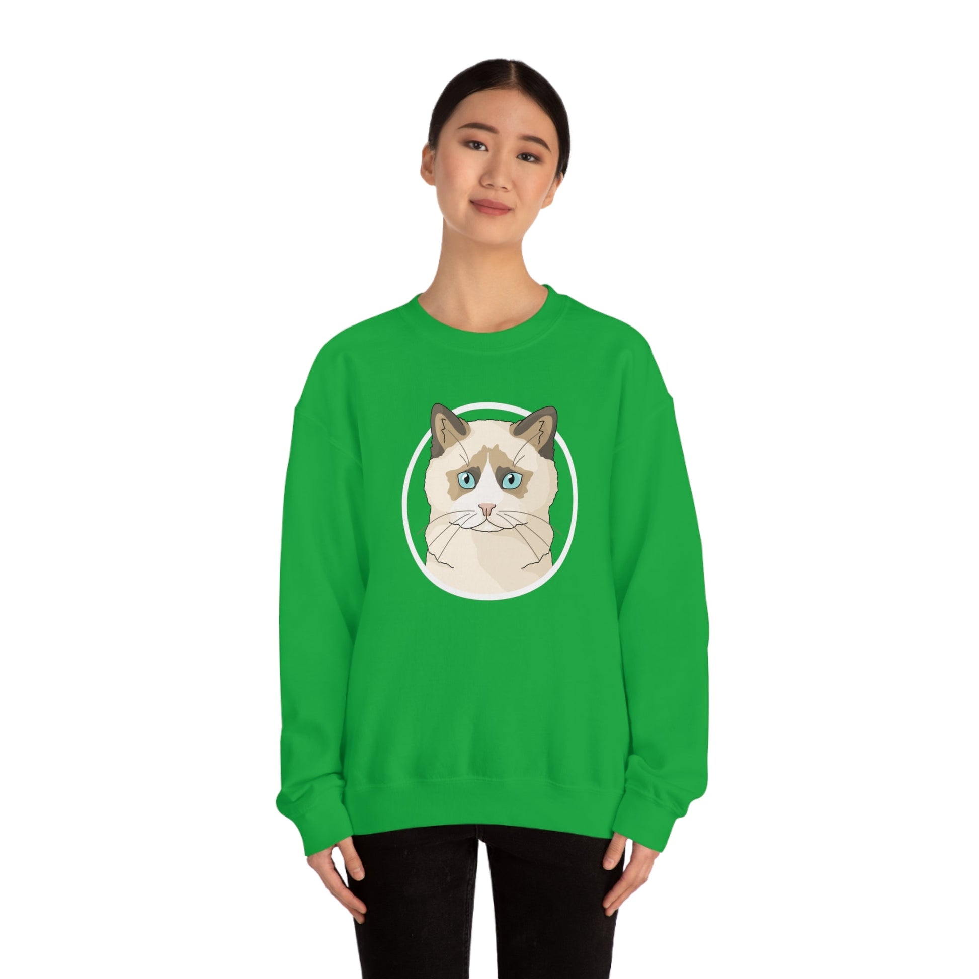 Ragdoll Circle | Crewneck Sweatshirt - Detezi Designs-31849718993966160420