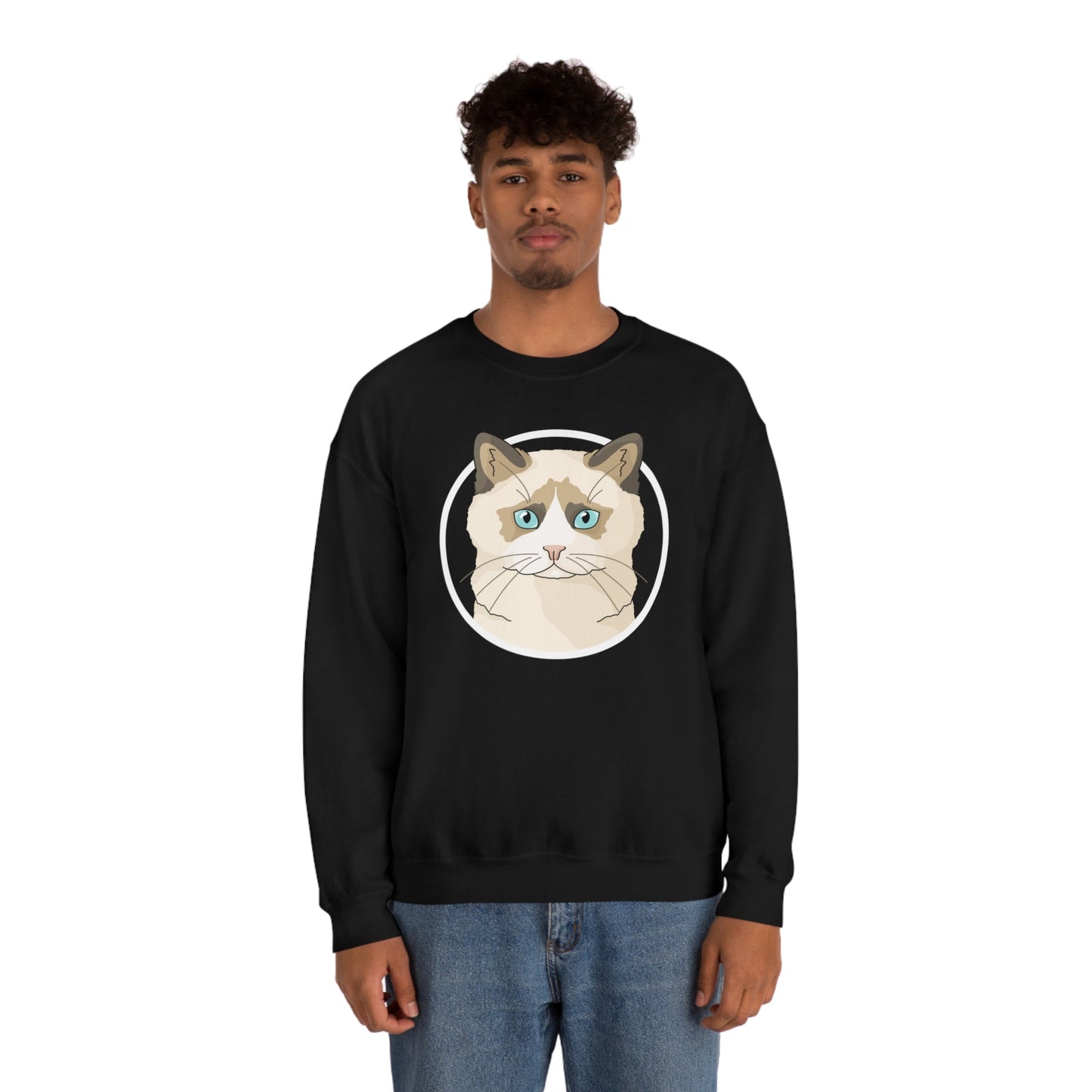 Ragdoll Circle | Crewneck Sweatshirt - Detezi Designs-31849718993966160420