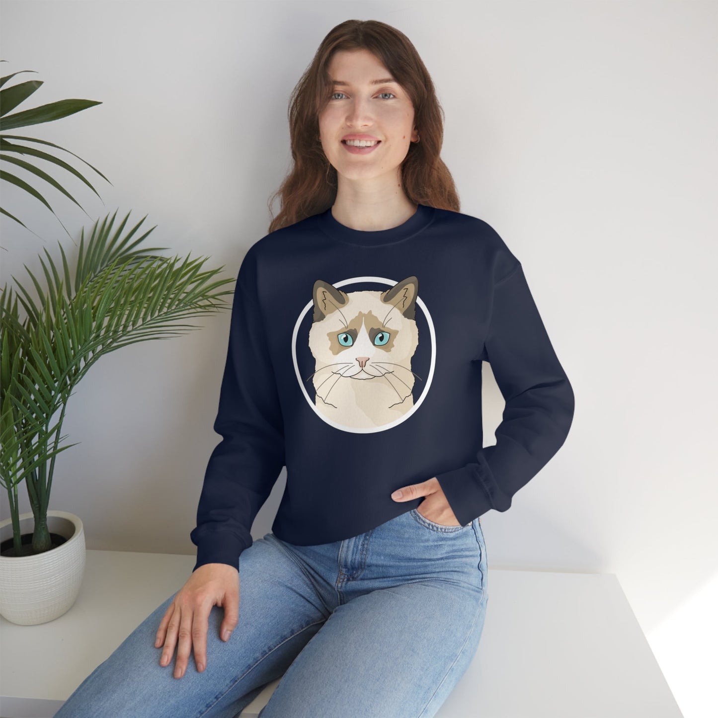 Ragdoll Circle | Crewneck Sweatshirt - Detezi Designs-31849718993966160420