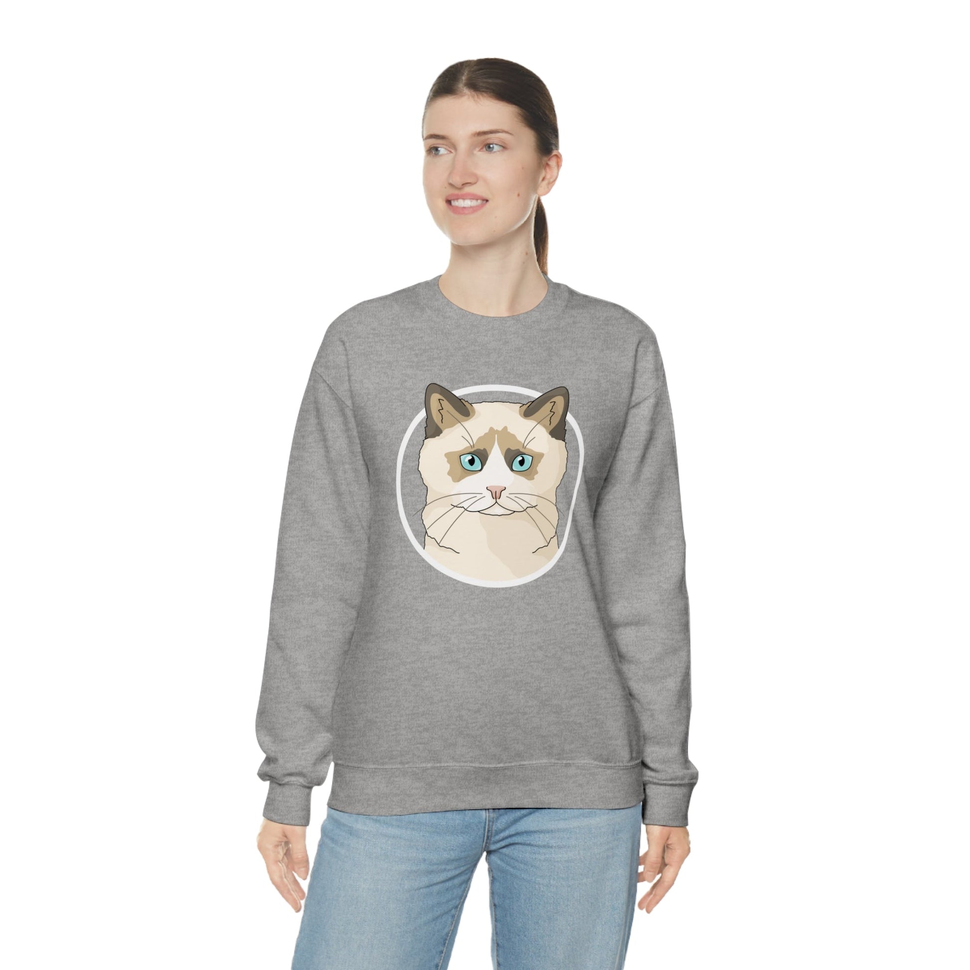 Ragdoll Circle | Crewneck Sweatshirt - Detezi Designs-31849718993966160420