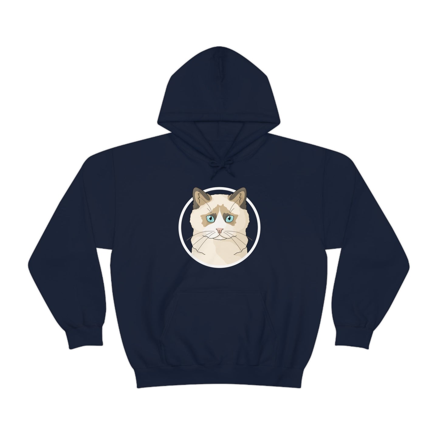 Ragdoll Circle | Hooded Sweatshirt - Detezi Designs-24971219255981729841