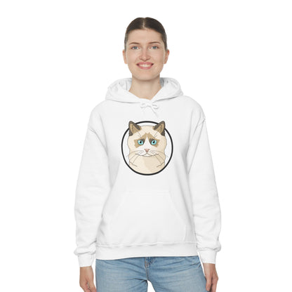 Ragdoll Circle | Hooded Sweatshirt - Detezi Designs-30451622663796475990