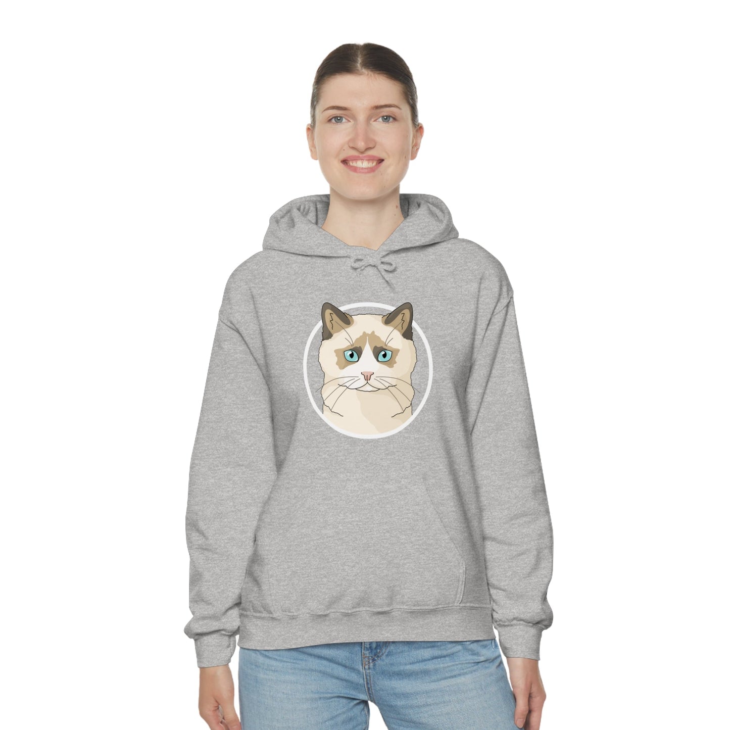 Ragdoll Circle | Hooded Sweatshirt - Detezi Designs-30451622663796475990