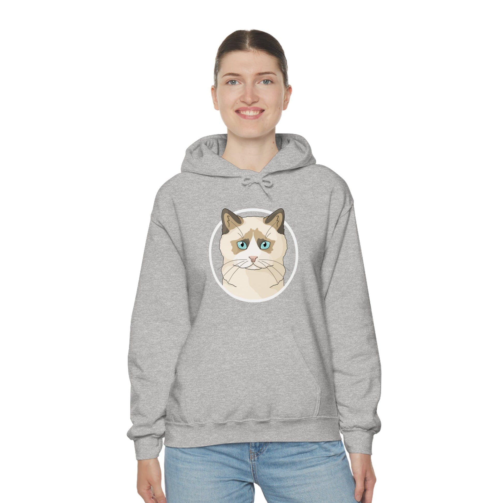 Ragdoll Circle | Hooded Sweatshirt - Detezi Designs-30451622663796475990