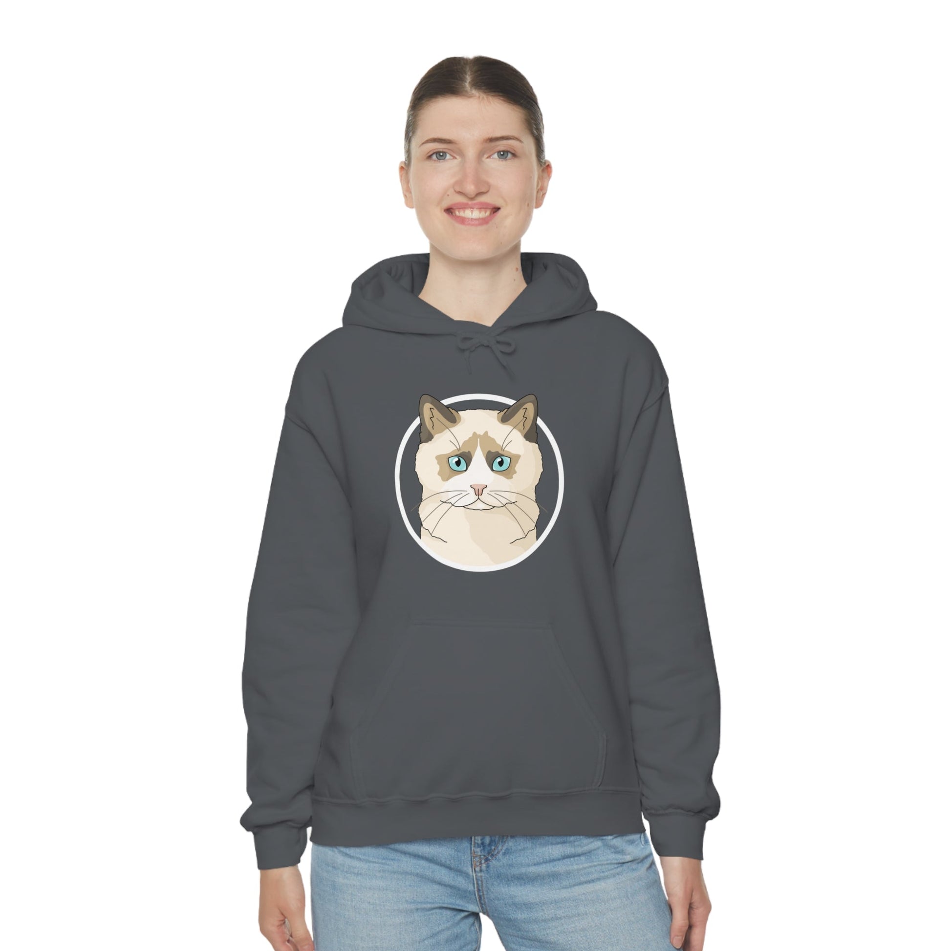 Ragdoll Circle | Hooded Sweatshirt - Detezi Designs-30451622663796475990