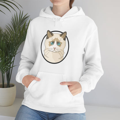 Ragdoll Circle | Hooded Sweatshirt - Detezi Designs-30451622663796475990