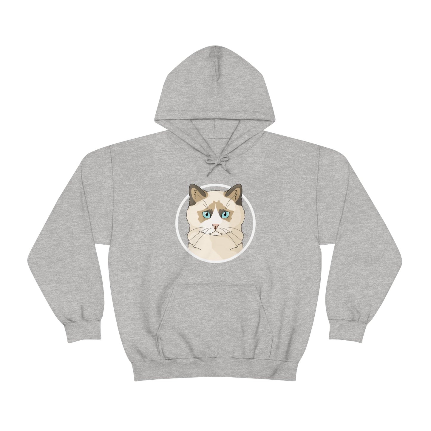 Ragdoll Circle | Hooded Sweatshirt - Detezi Designs-30451622663796475990