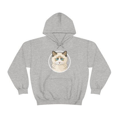 Ragdoll Circle | Hooded Sweatshirt - Detezi Designs-30451622663796475990