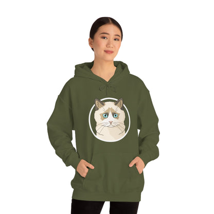 Ragdoll Circle | Hooded Sweatshirt - Detezi Designs-30451622663796475990