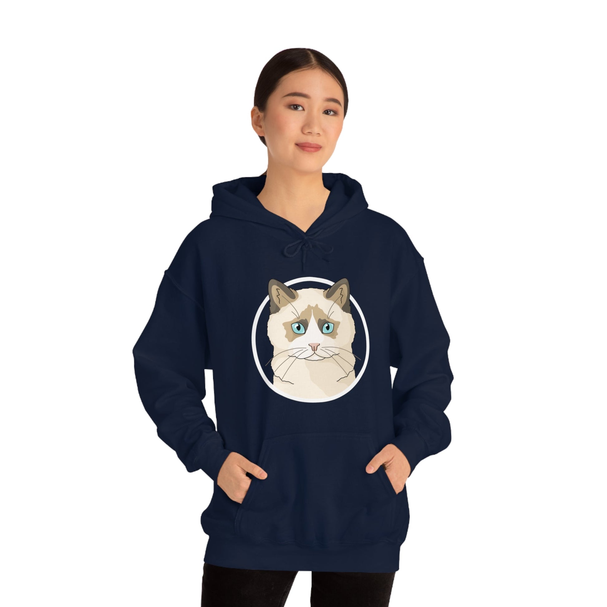 Ragdoll Circle | Hooded Sweatshirt - Detezi Designs-30451622663796475990