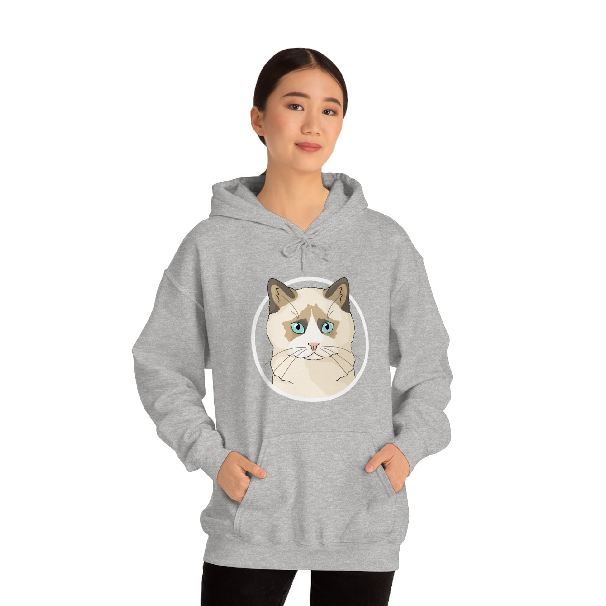 Ragdoll Circle | Hooded Sweatshirt - Detezi Designs-30451622663796475990