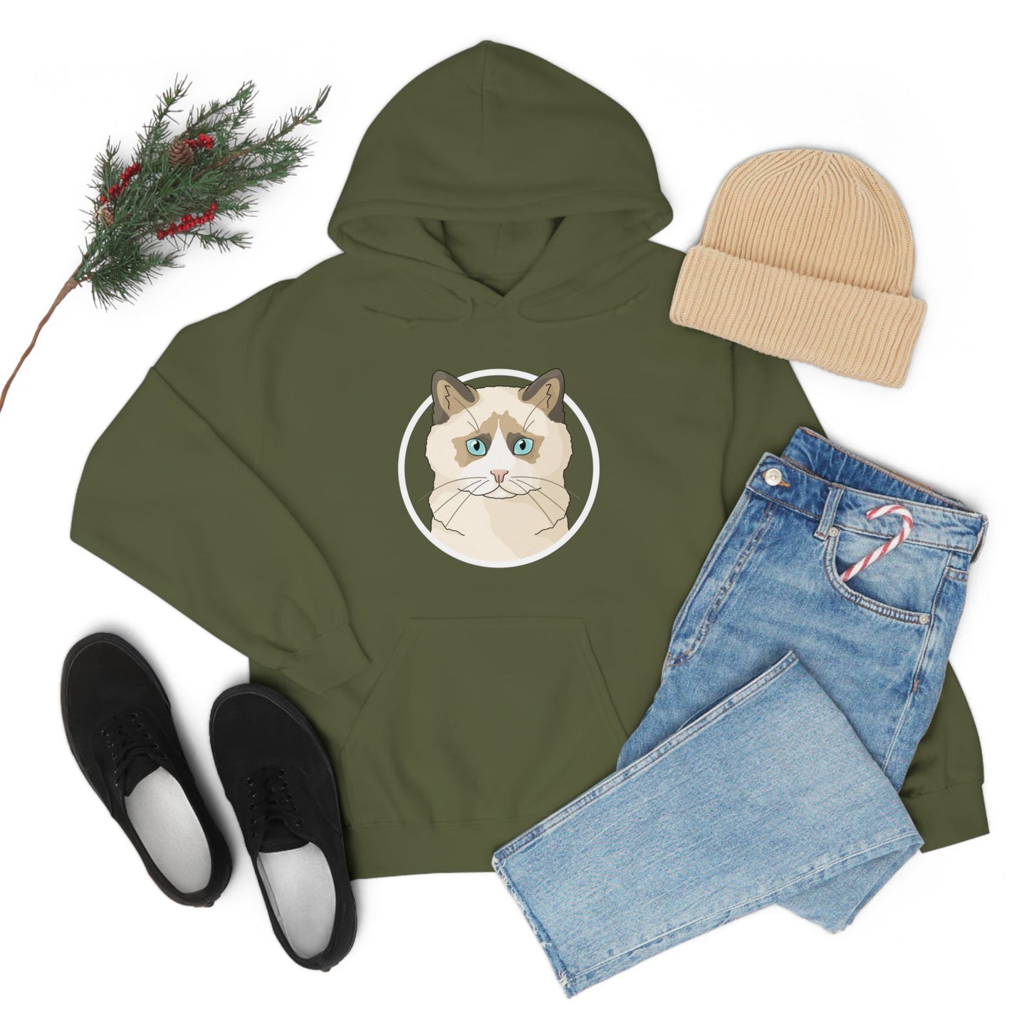 Ragdoll Circle | Hooded Sweatshirt - Detezi Designs-30451622663796475990