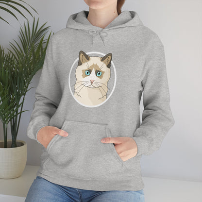 Ragdoll Circle | Hooded Sweatshirt - Detezi Designs-30451622663796475990