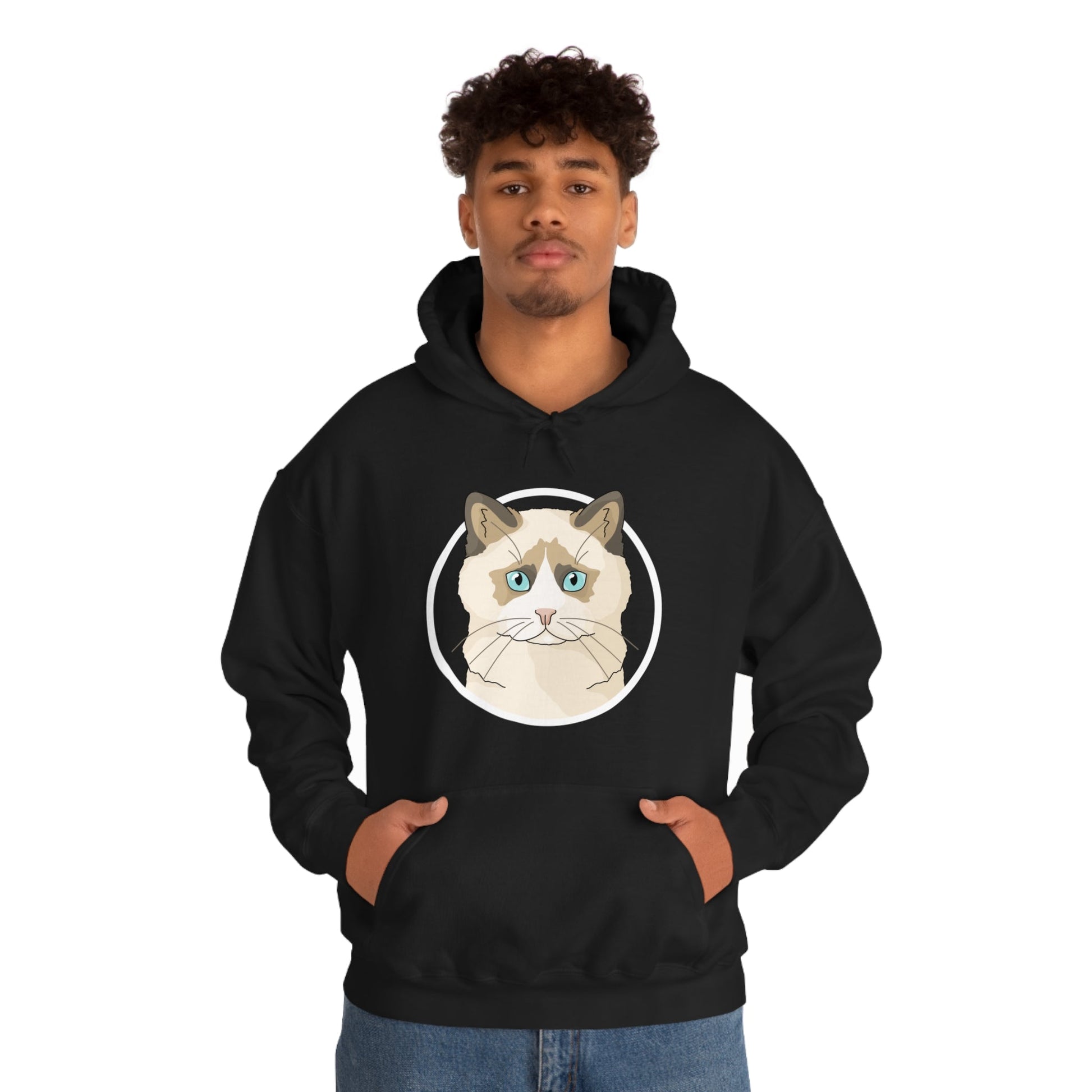 Ragdoll Circle | Hooded Sweatshirt - Detezi Designs-30451622663796475990