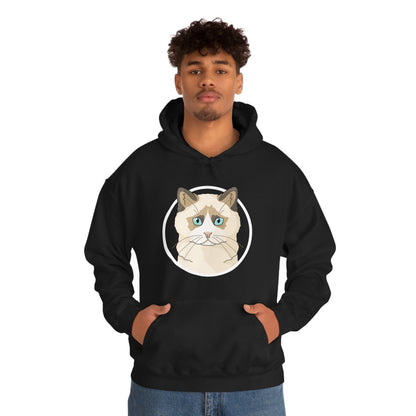 Ragdoll Circle | Hooded Sweatshirt - Detezi Designs-30451622663796475990