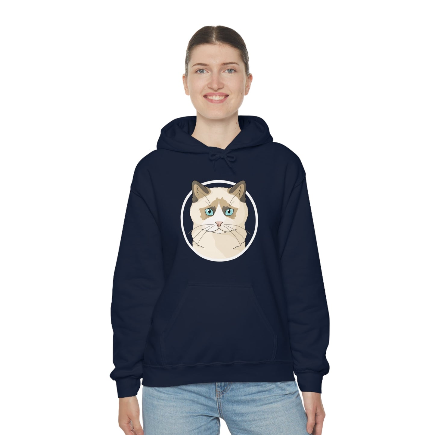 Ragdoll Circle | Hooded Sweatshirt - Detezi Designs-30451622663796475990