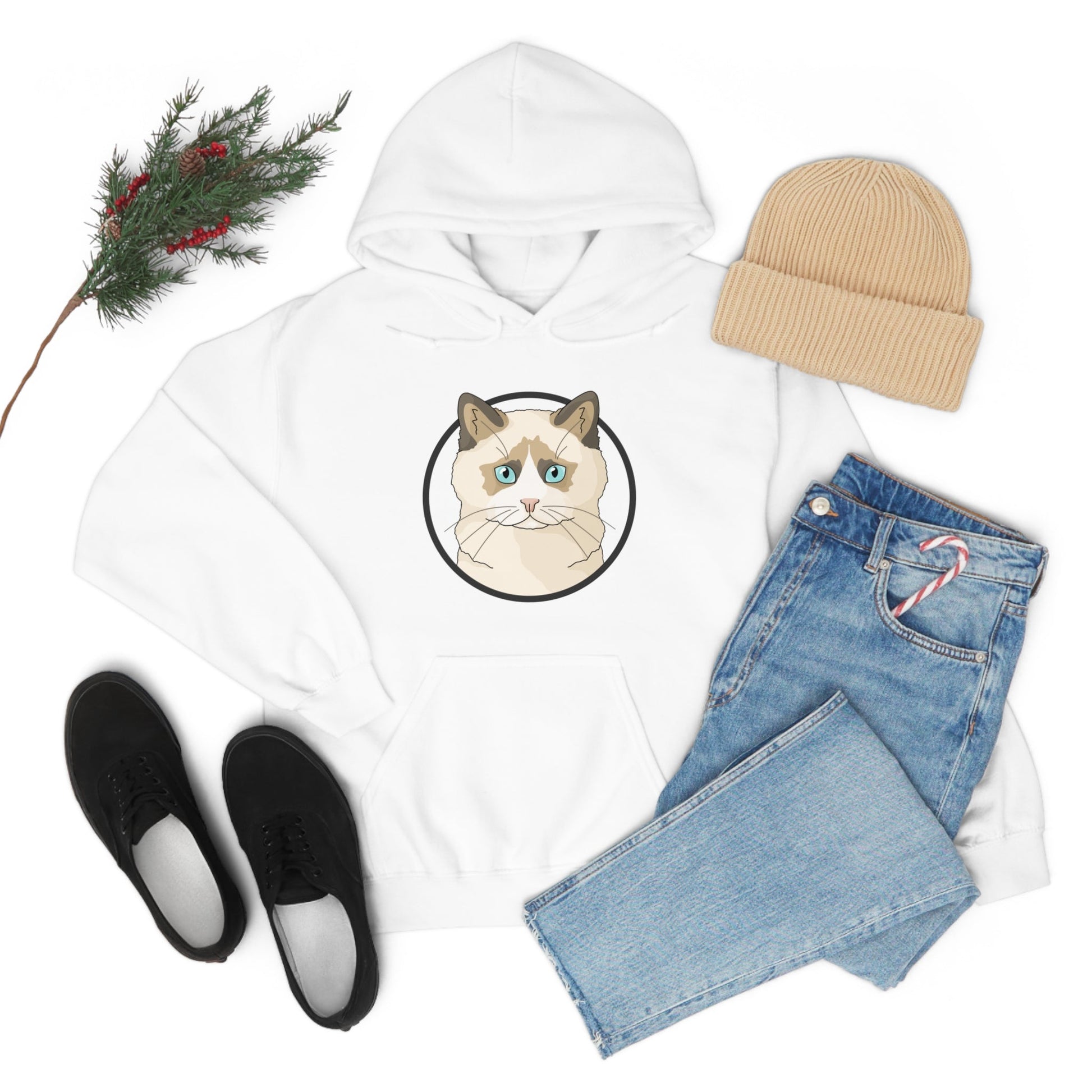 Ragdoll Circle | Hooded Sweatshirt - Detezi Designs-30451622663796475990