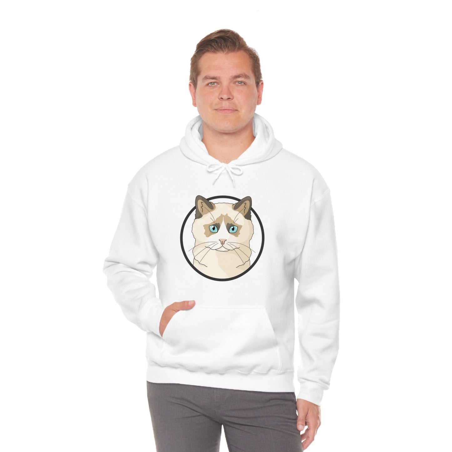 Ragdoll Circle | Hooded Sweatshirt - Detezi Designs-30451622663796475990