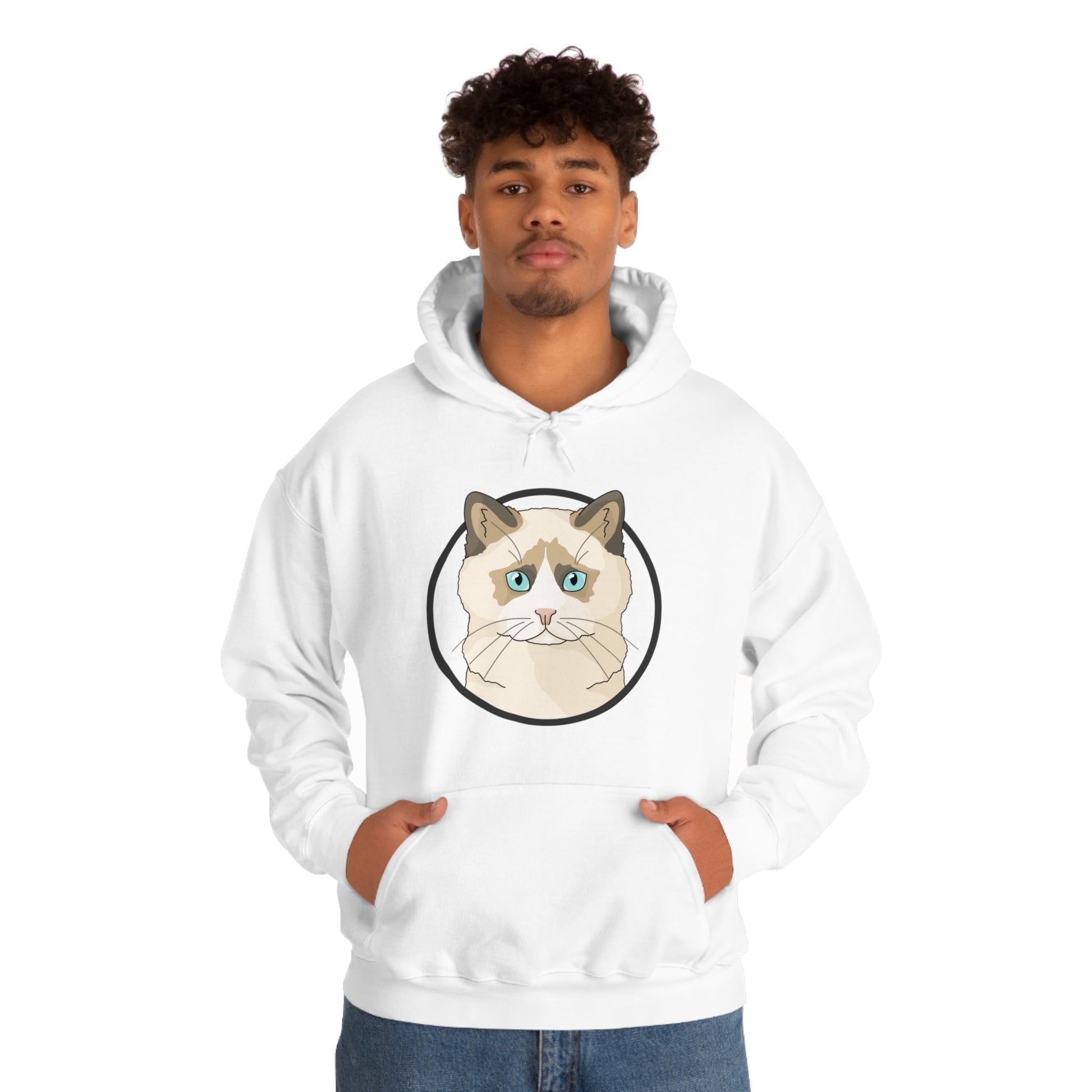 Ragdoll Circle | Hooded Sweatshirt - Detezi Designs-30451622663796475990