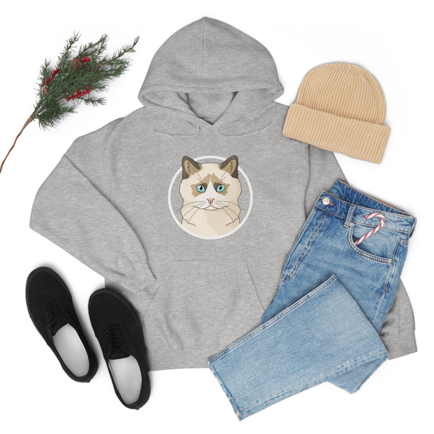 Ragdoll Circle | Hooded Sweatshirt - Detezi Designs-30451622663796475990