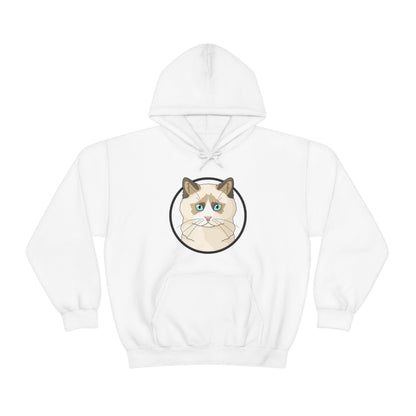 Ragdoll Circle | Hooded Sweatshirt - Detezi Designs-33948278183322904352