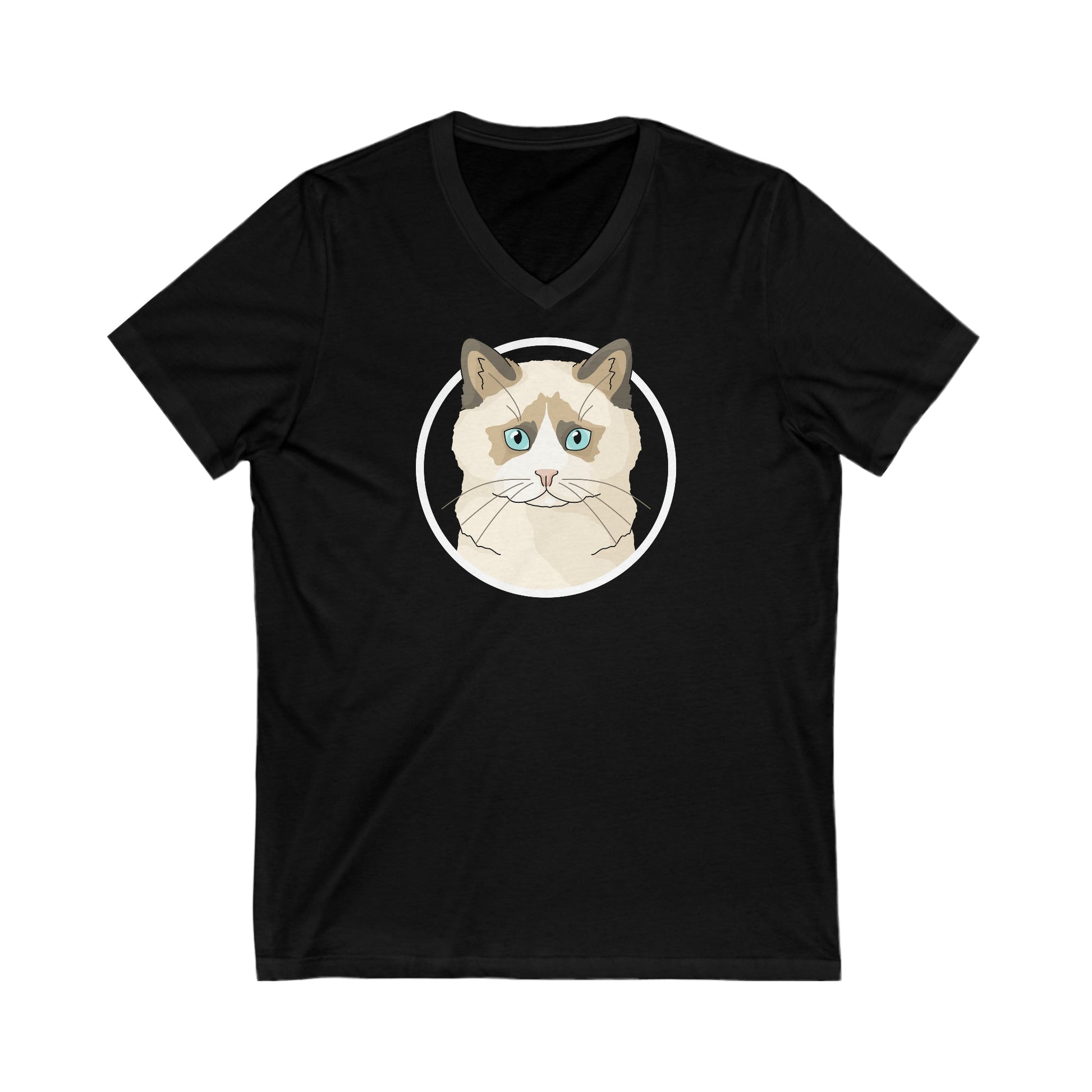 Ragdoll Circle | Unisex V-Neck Tee - Detezi Designs-10882988128430254335