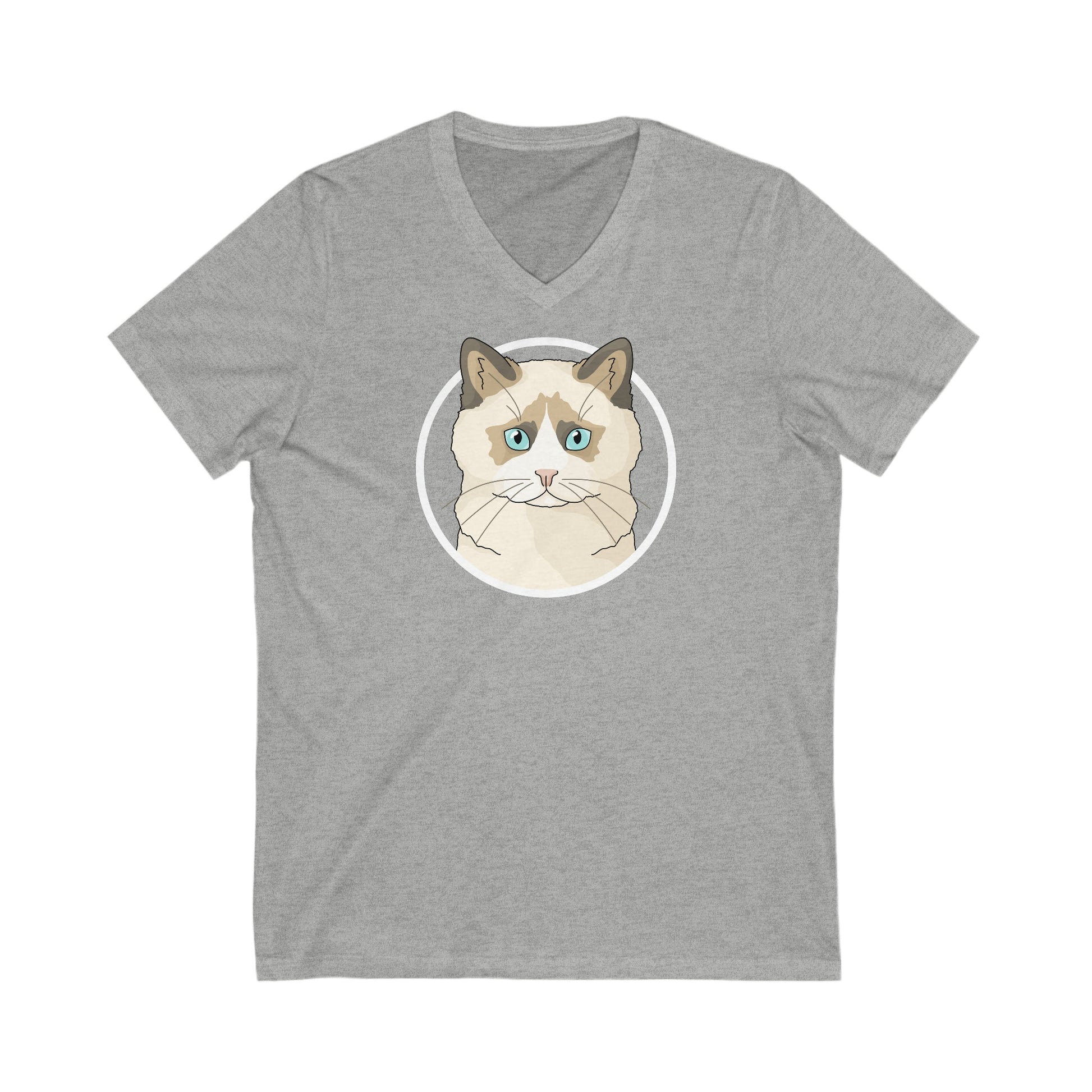 Ragdoll Circle | Unisex V-Neck Tee - Detezi Designs-30504670930452612430