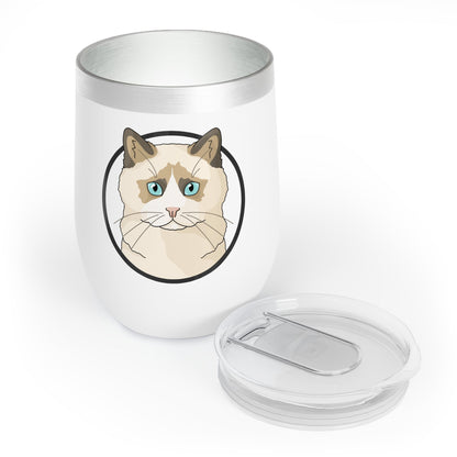 Ragdoll Circle | Wine Tumbler - Detezi Designs-33559782120566122359