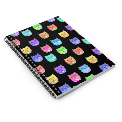 Rainbow American Bullies | Spiral Notebook - Detezi Designs-16203480064109449442