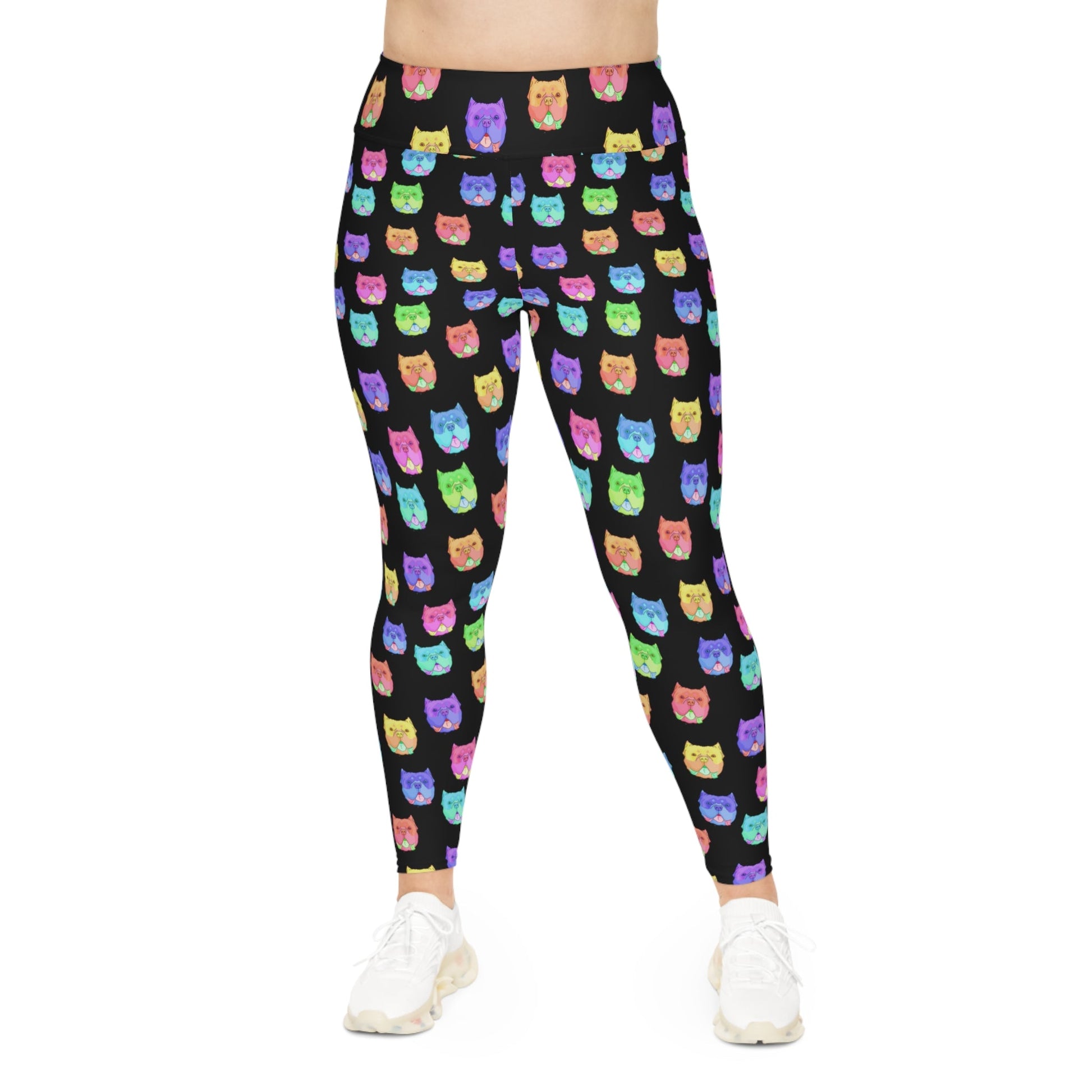 Rainbow American Bully Faces | Leggings - Detezi Designs-AB001