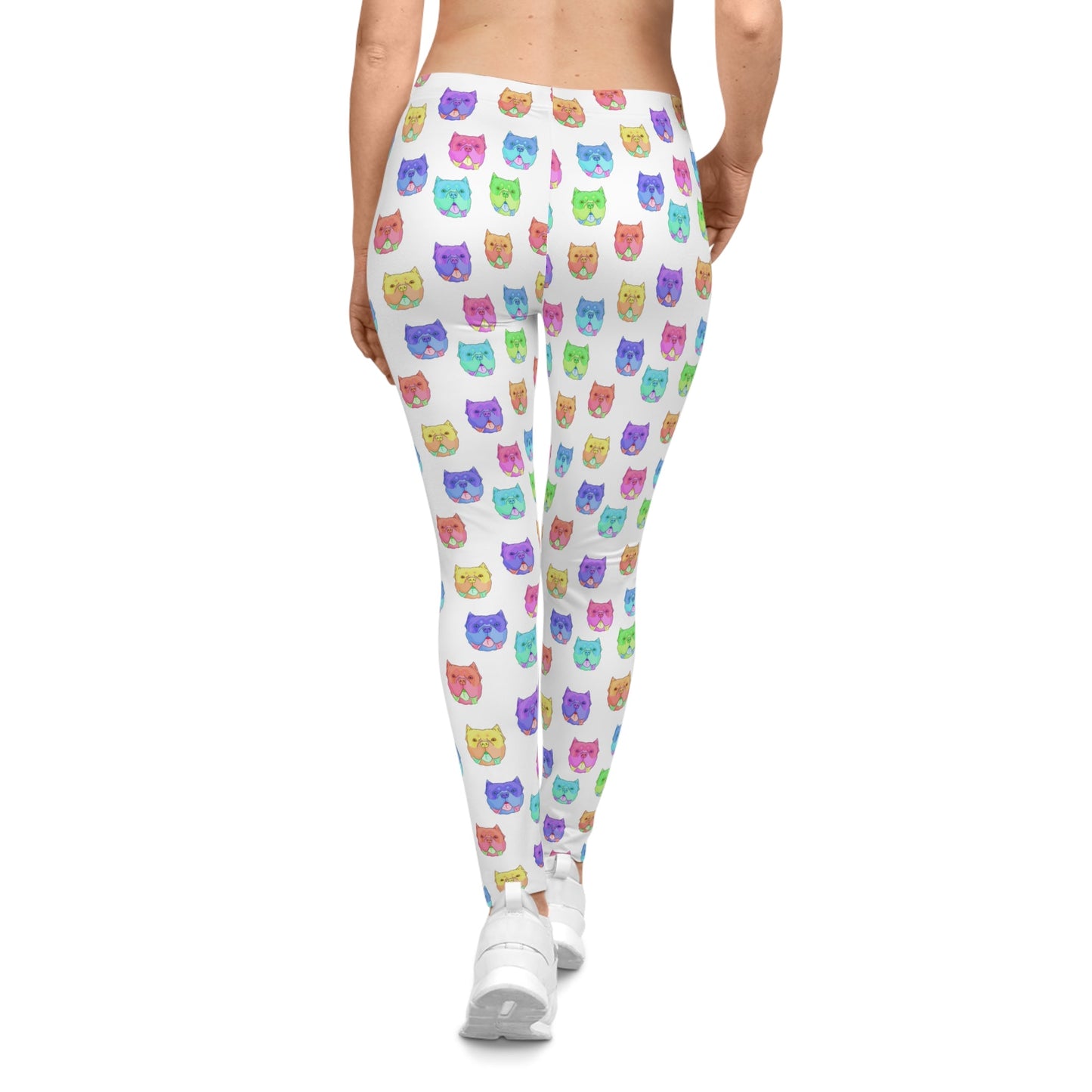 Rainbow American Bully Faces | Leggings - Detezi Designs-AB001