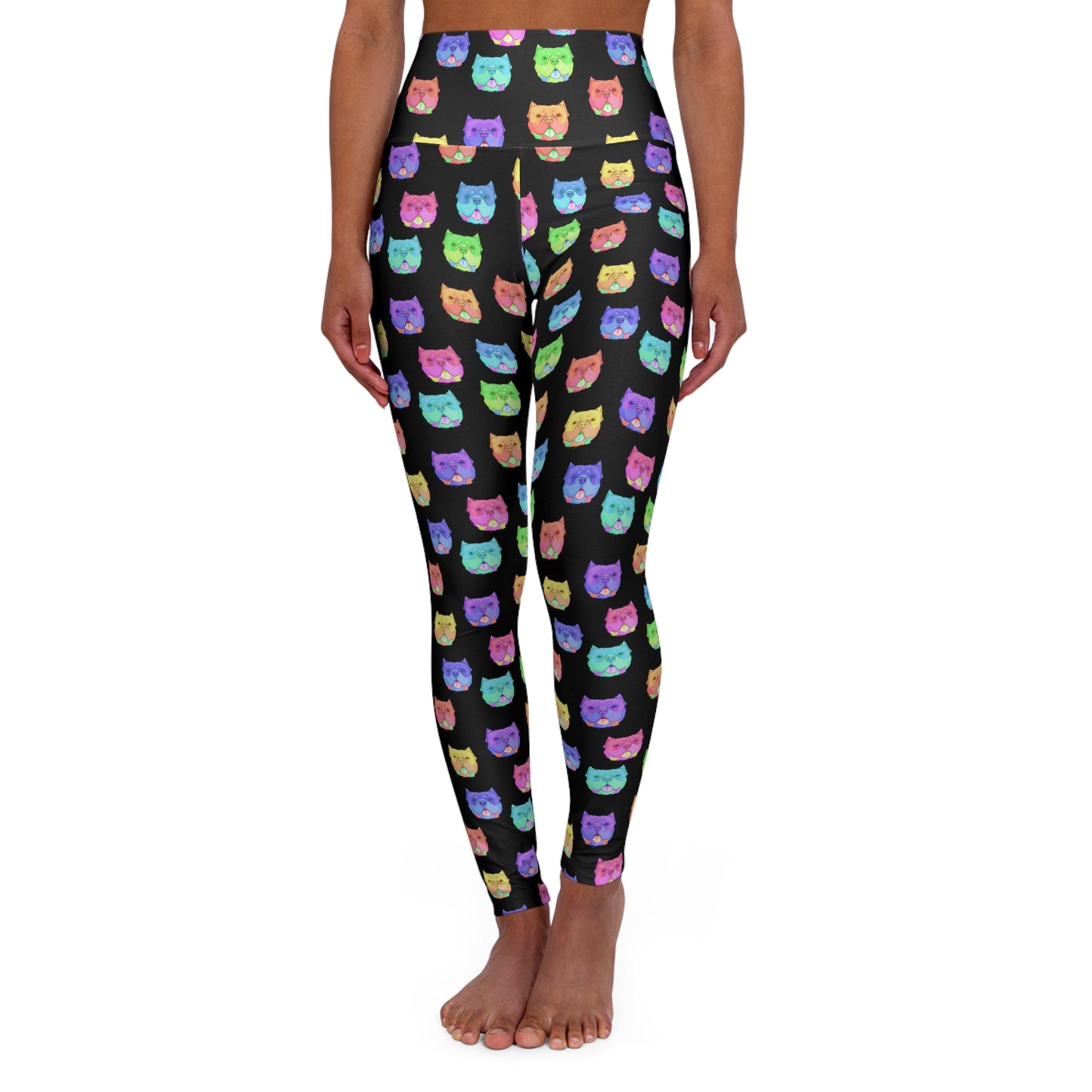 Rainbow American Bully Faces | Leggings - Detezi Designs-AB001