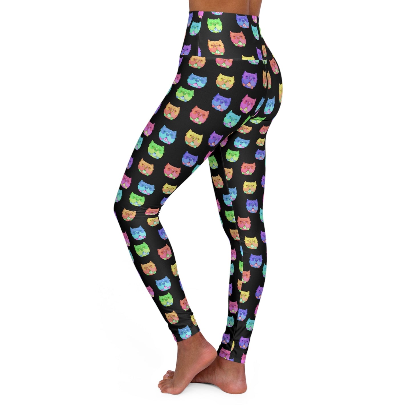 Rainbow American Bully Faces | Leggings - Detezi Designs-AB001