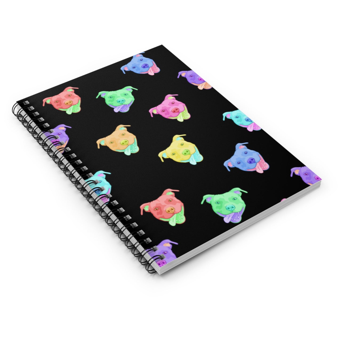 Rainbow American Pit Bull Terriers | Spiral Notebook - Detezi Designs-24527569305167907682