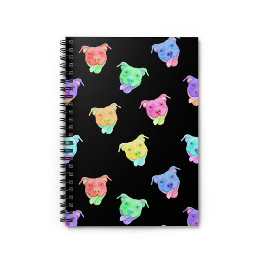 Rainbow American Pit Bull Terriers | Spiral Notebook - Detezi Designs-24527569305167907682