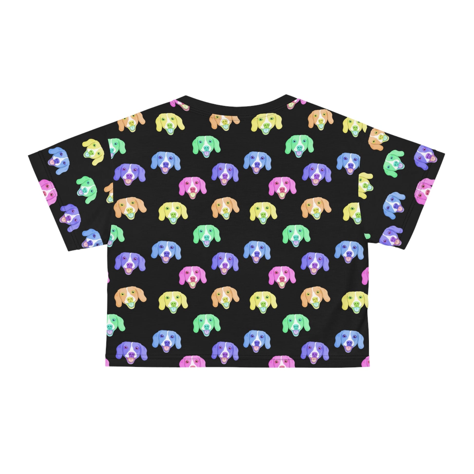 Rainbow Beagles | Crop Tee - Detezi Designs-19989886248540017799