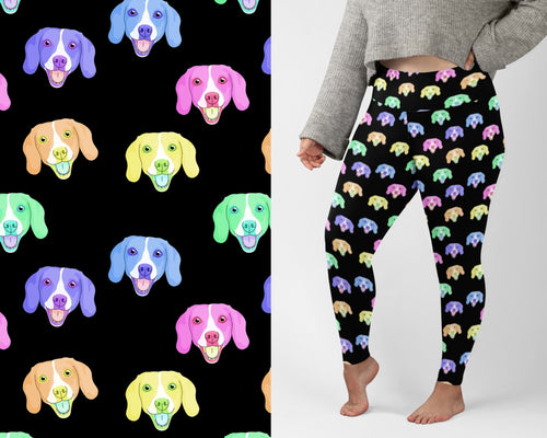 Rainbow Beagles | Leggings - Detezi Designs-24256003007345132132
