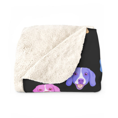 Rainbow Beagles | Sherpa Fleece Blanket - Detezi Designs-30655463223318281756