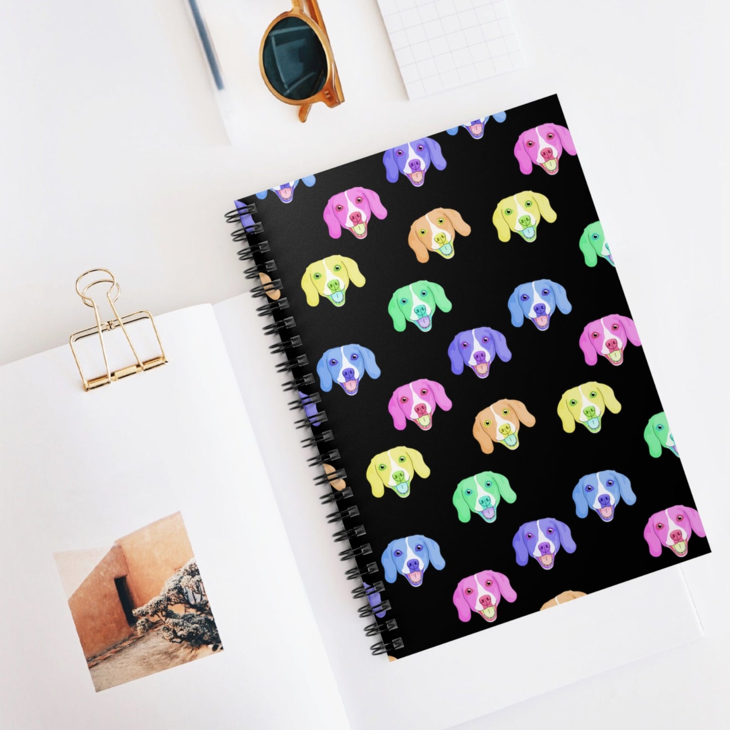 Rainbow Beagles | Spiral Notebook - Detezi Designs-22195939805952511471