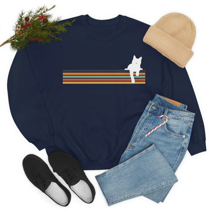 Rainbow Cat | Crewneck Sweatshirt - Detezi Designs-26932596455426784707