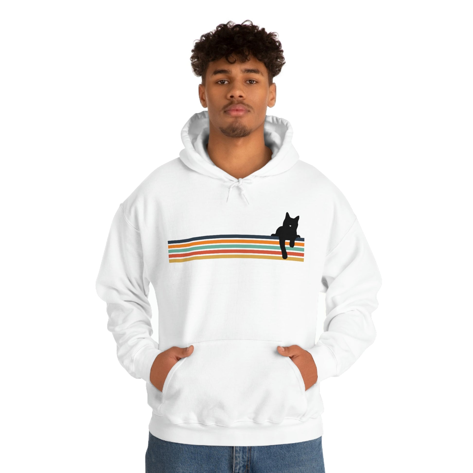 Rainbow Cat | Hooded Sweatshirt - Detezi Designs-34481182707651783525