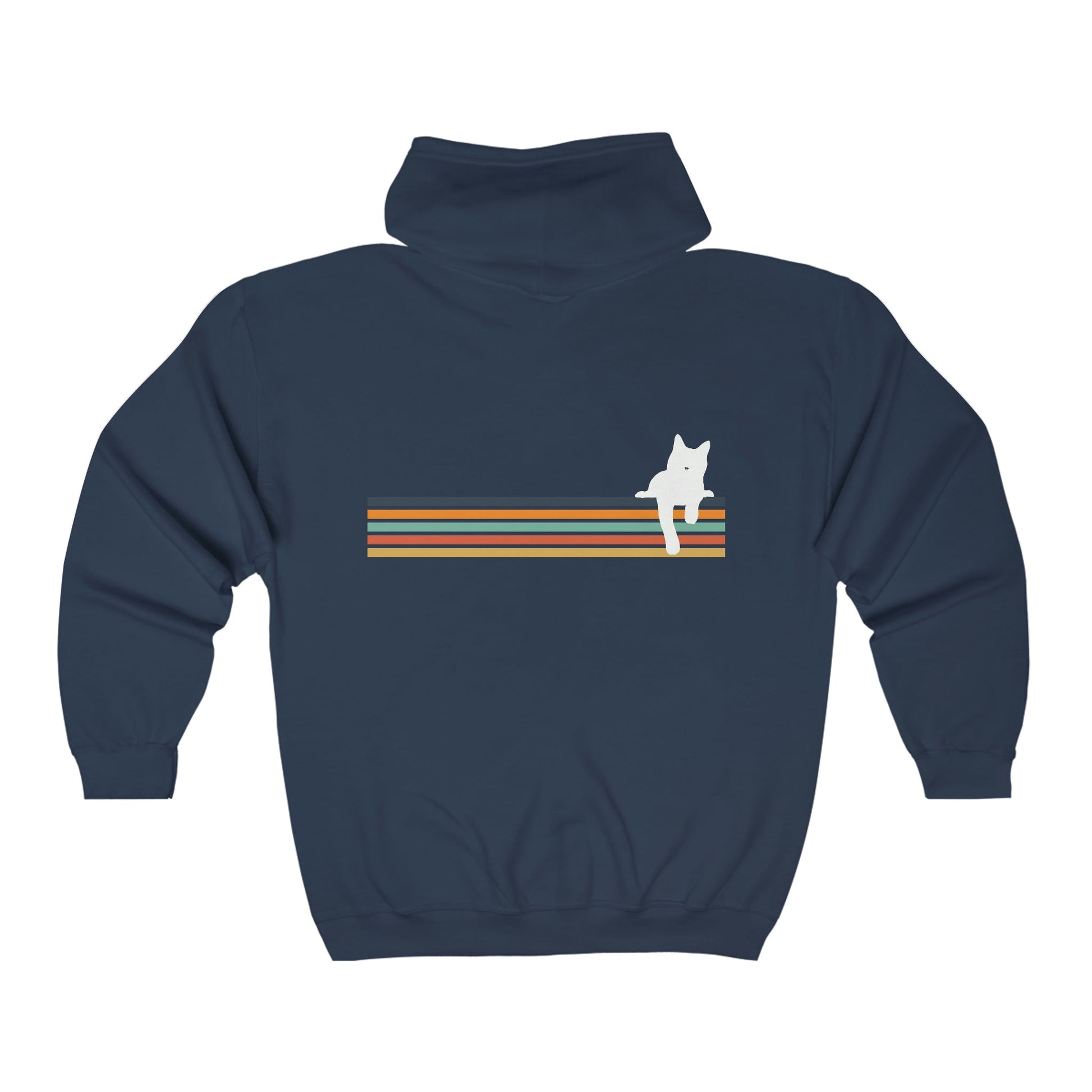 Rainbow Cat | Zip-up Sweatshirt - Detezi Designs-32844027649211118760
