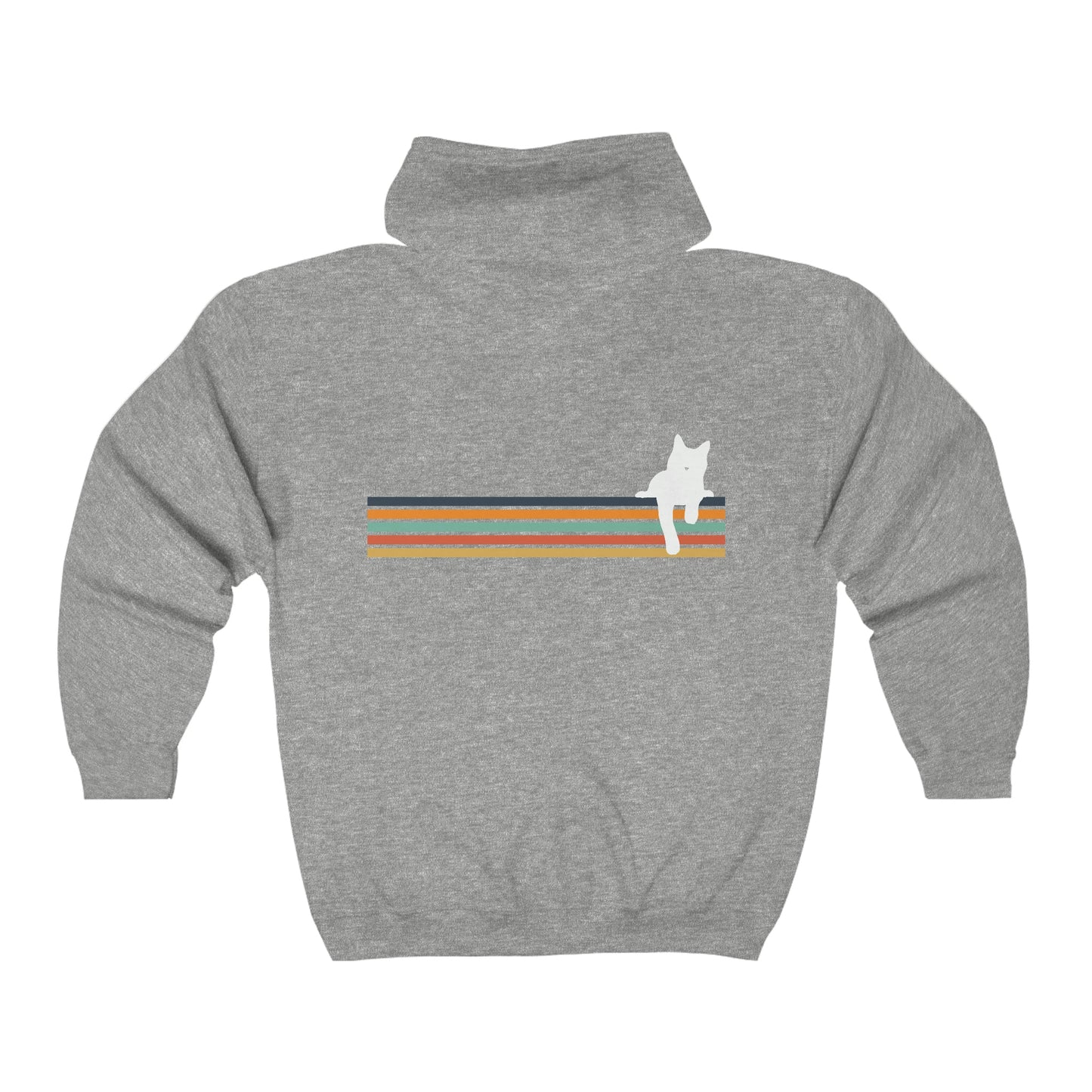 Rainbow Cat | Zip-up Sweatshirt - Detezi Designs-87929835572493607585