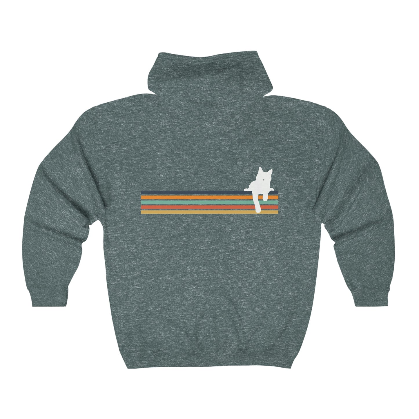 Rainbow Cat | Zip-up Sweatshirt - Detezi Designs-88132783251176396851