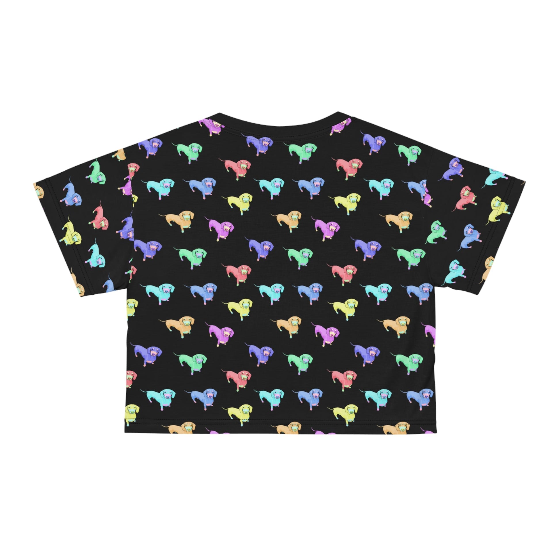 Rainbow Dachshunds | Crop Tee - Detezi Designs-29799378380682295265