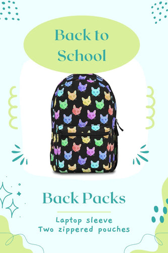 Rainbow DSH Cats | Backpack - Detezi Designs-25903121834625020041