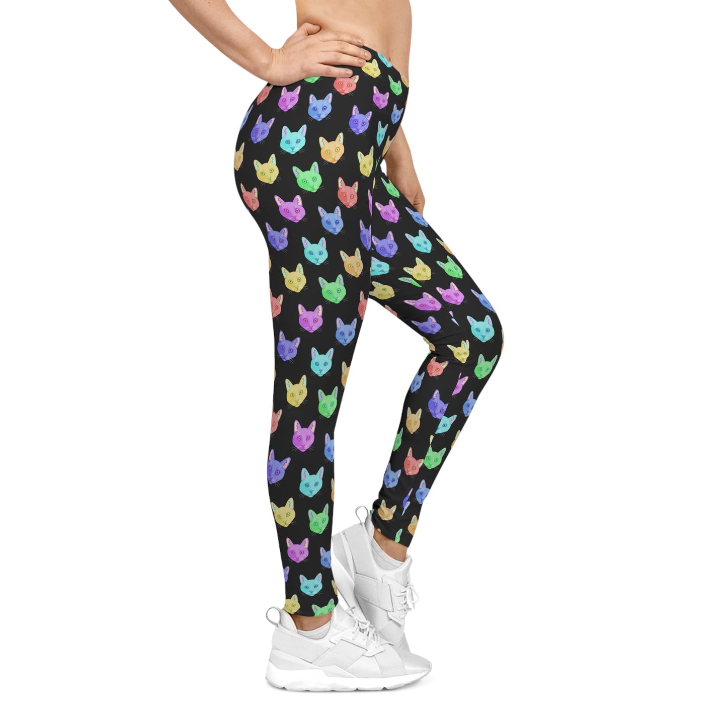 Rainbow DSH Cats | Leggings - Detezi Designs-20783544018364214712