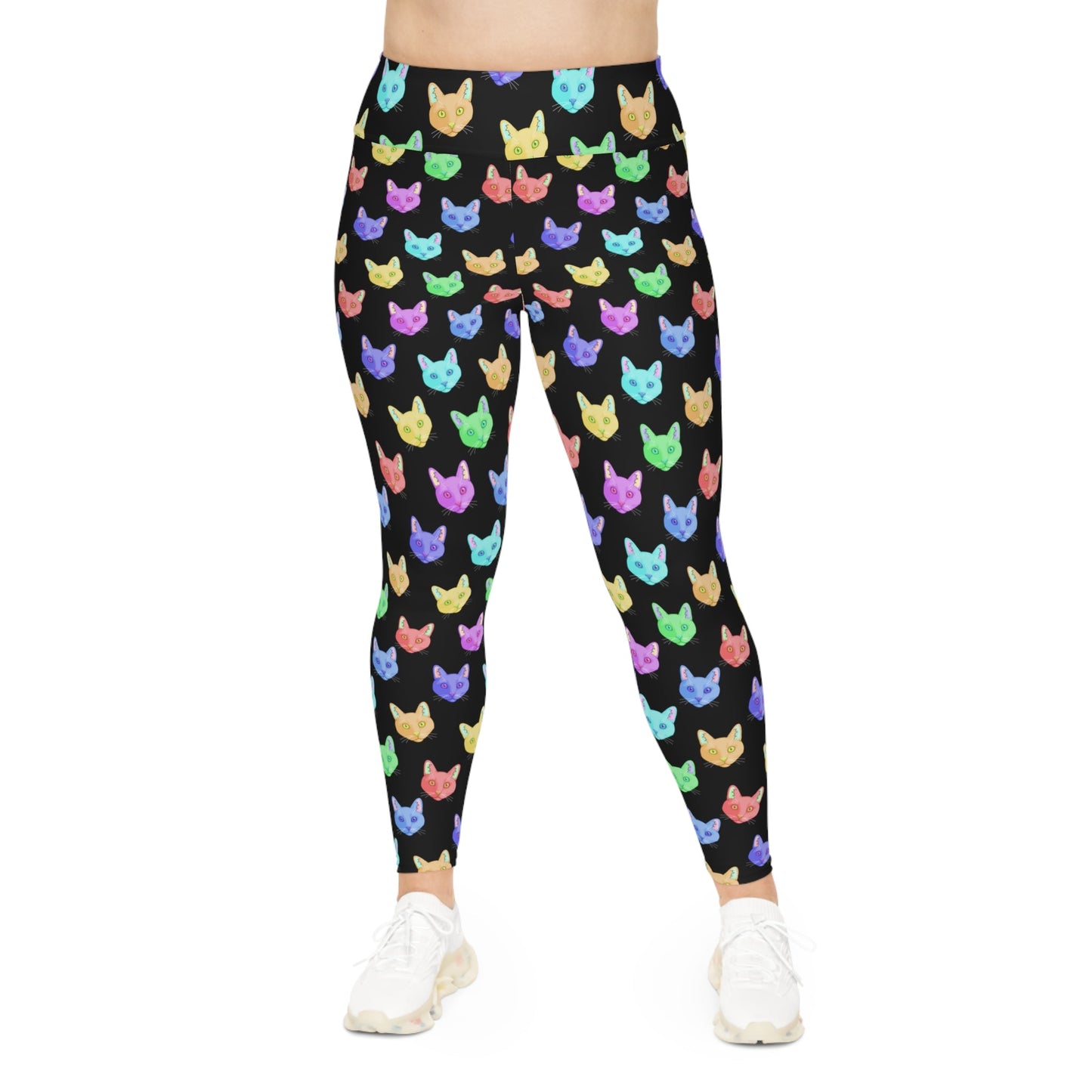 Rainbow DSH Cats | Leggings - Detezi Designs-20783544018364214712