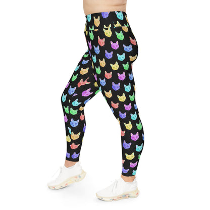 Rainbow DSH Cats | Leggings - Detezi Designs-20783544018364214712